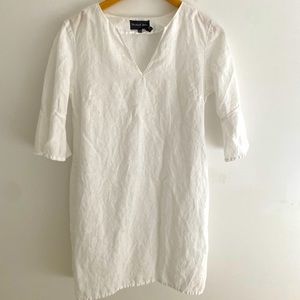 Michael Stars white linen tunic dress